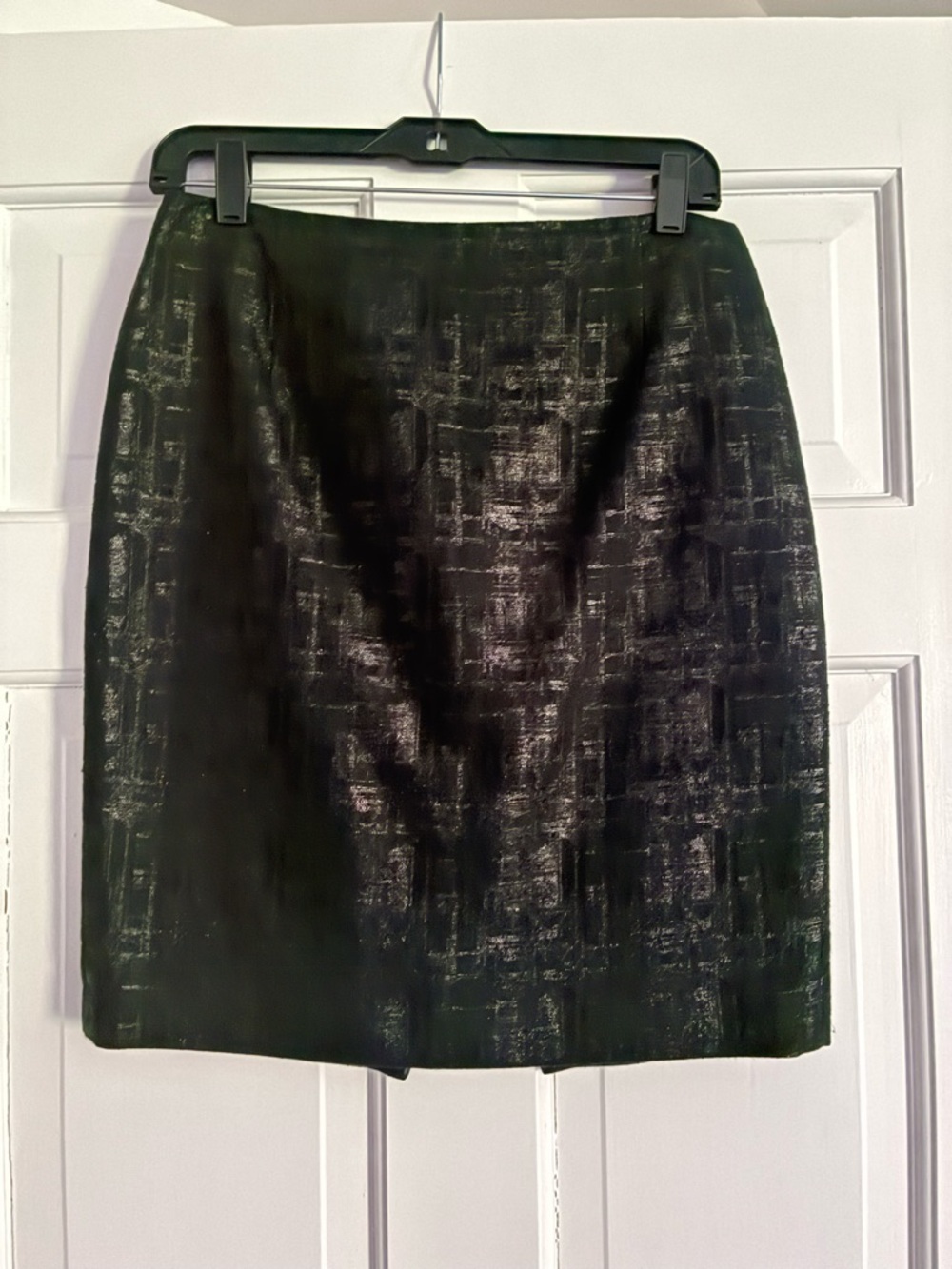 Tahari Black Textured Pencil Skirt